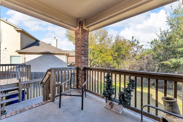 view of balcony