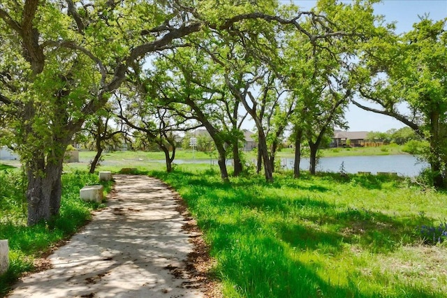 view of home's community featuring a water view