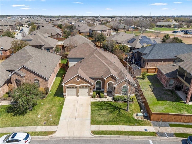 drone / aerial view featuring a residential view