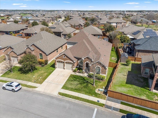 aerial view featuring a residential view