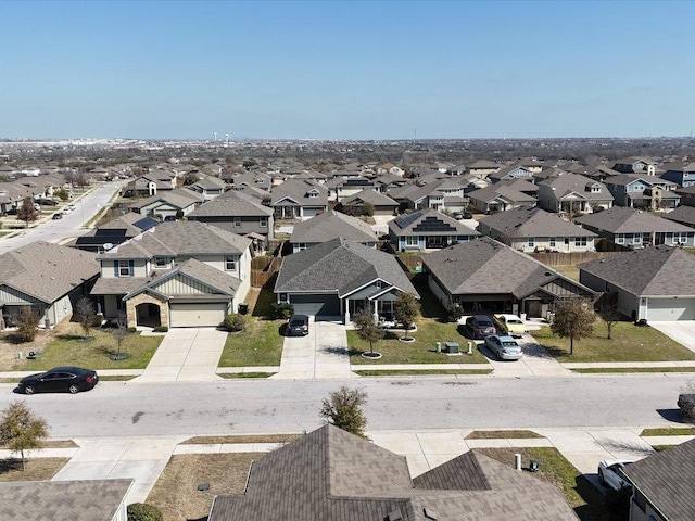 aerial view with a residential view