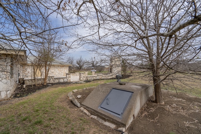 view of entry to storm shelter