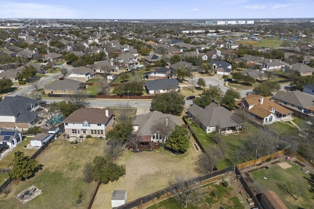 bird's eye view featuring a residential view