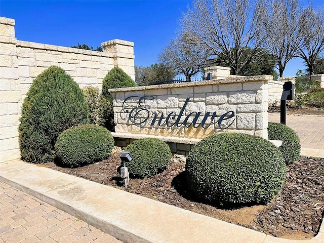 view of community sign