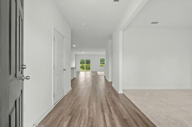 1424 Morris Loop, San Marcos, TX 78666 - hallway with wood finished floors, baseboards, and recessed lighting