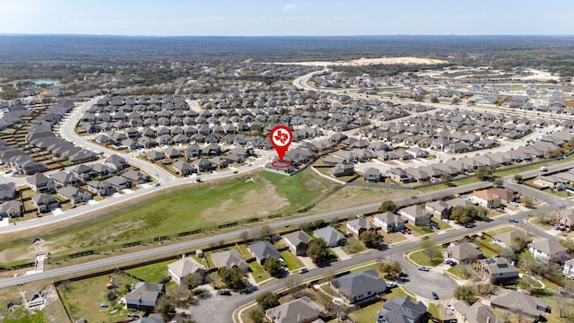 aerial view featuring a residential view