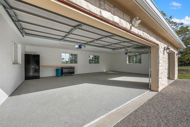 garage featuring a garage door opener