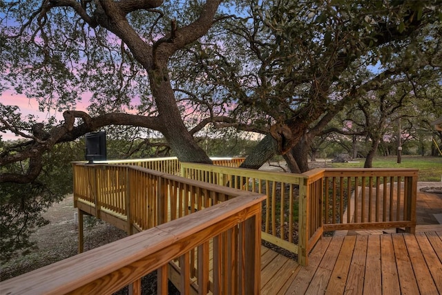 view of deck at dusk