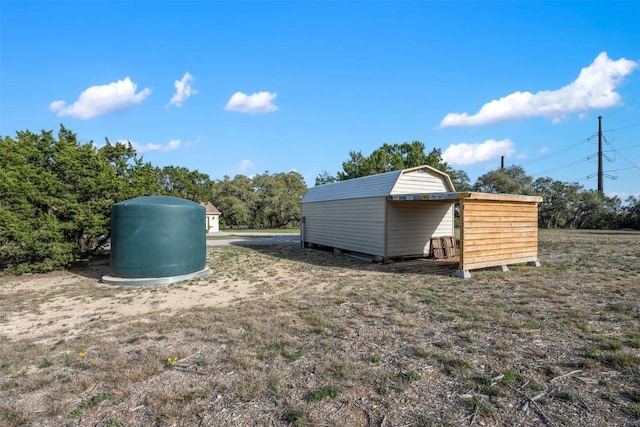 view of shed