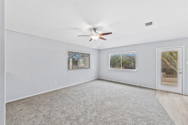 3524 Rock Shelf Ln, Round Rock, TX 78681 - carpeted empty room featuring a ceiling fan and baseboards