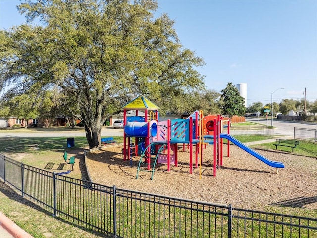 community playground with fence