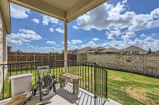 exterior space featuring a fenced backyard