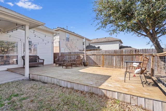 deck with fence