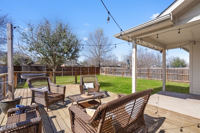 18516 Silent Water Way, Pflugerville, TX 78660 - deck featuring an outdoor living space