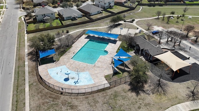 18516 Silent Water Way, Pflugerville, TX 78660 - aerial perspective of suburban area with a pool