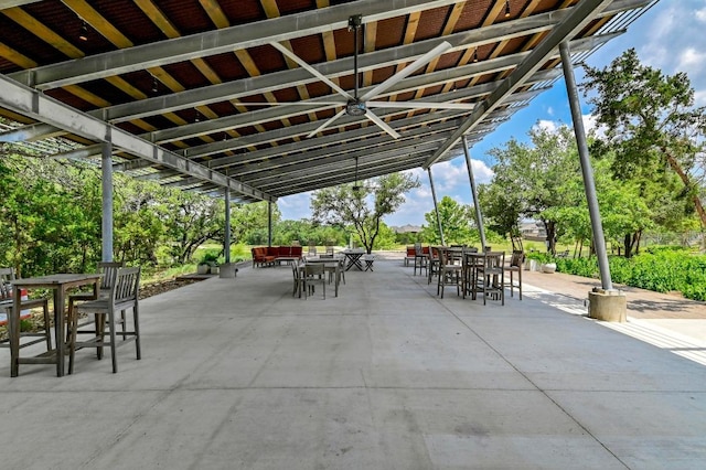 view of patio with outdoor dining area