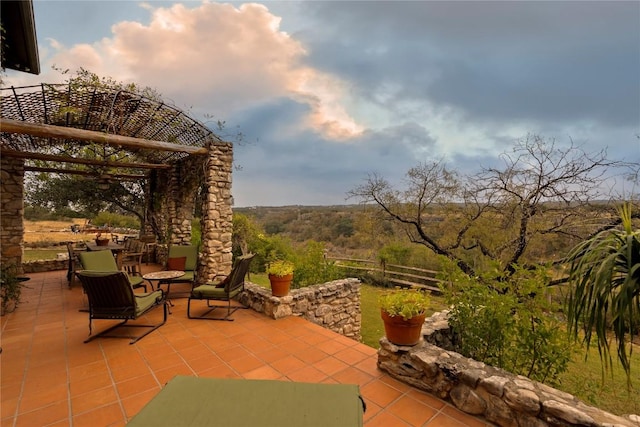 view of patio with fence