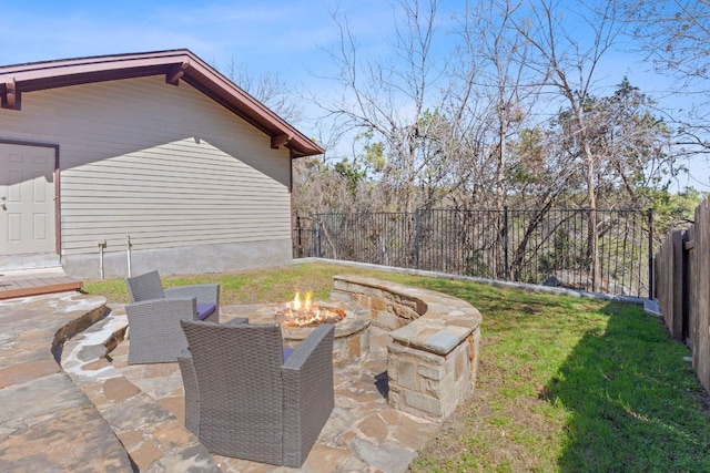 3129 Mill Stream Dr, Cedar Park, TX 78613 - view of patio / terrace featuring an outdoor fire pit