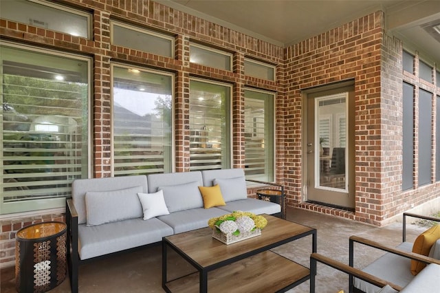 view of patio / terrace featuring an outdoor living space