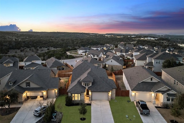 drone / aerial view featuring a residential view