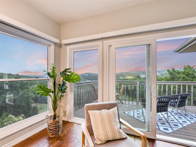 view of sunroom / solarium