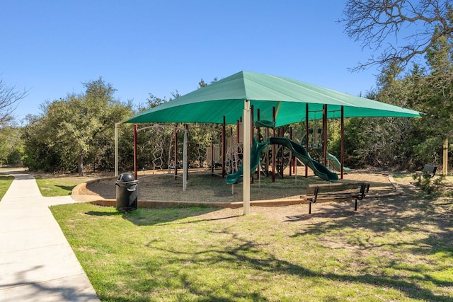 community play area featuring a yard