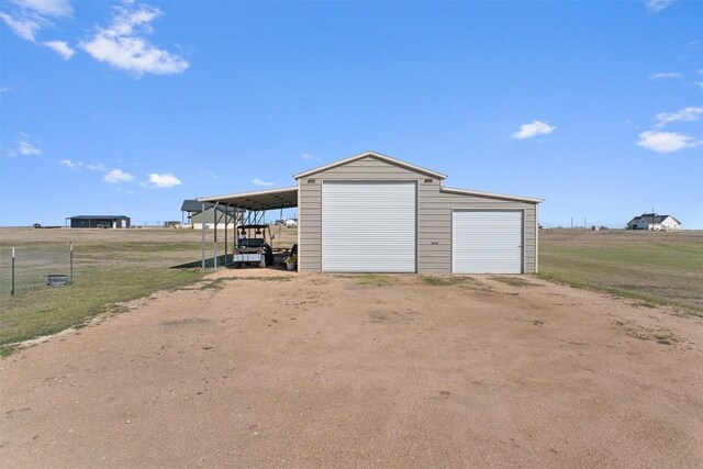 garage with a garage