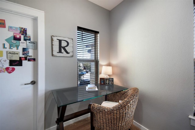 office area with baseboards