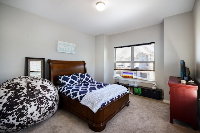 bedroom with carpet