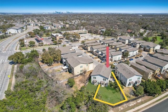 aerial view featuring a residential view