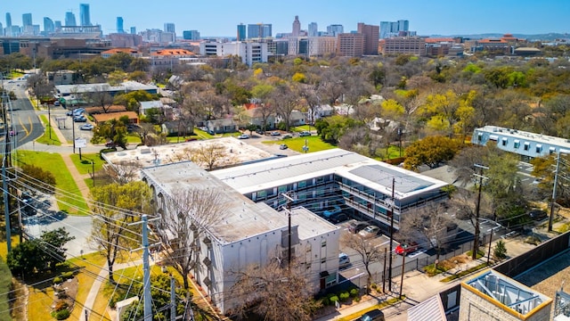 aerial view featuring a city view