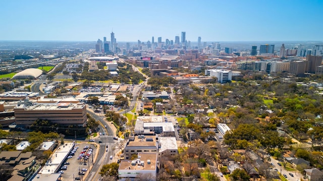 birds eye view of property featuring a view of city