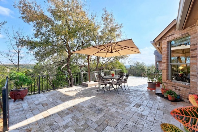 view of patio / terrace featuring outdoor dining space