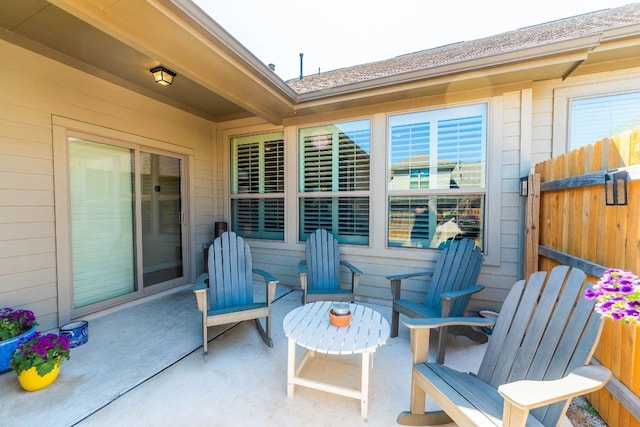 view of patio with fence