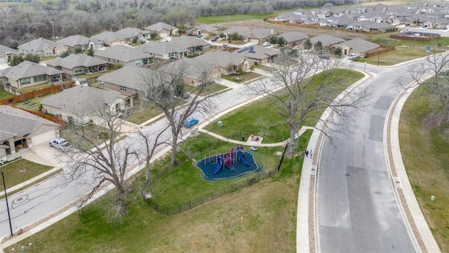 aerial view featuring a residential view