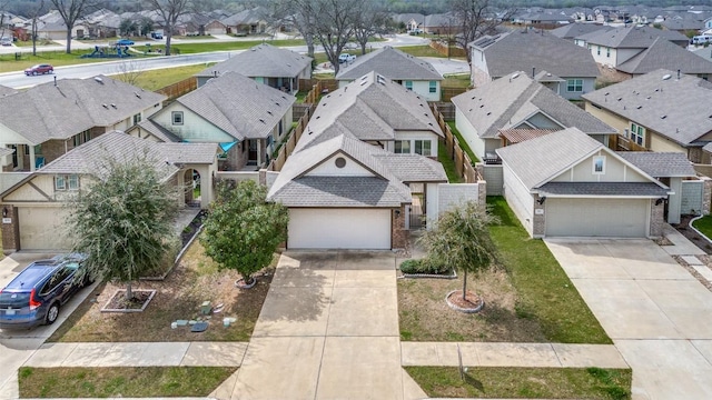 drone / aerial view with a residential view