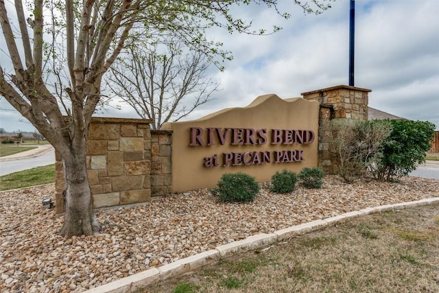 view of community sign