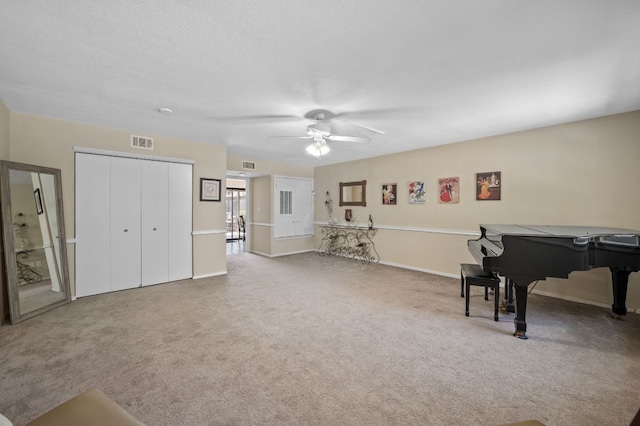 1807 Morning Quail Dr, Austin, TX 78758 - living area with ceiling fan, carpet floors, and baseboards