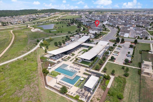 aerial view featuring a residential view