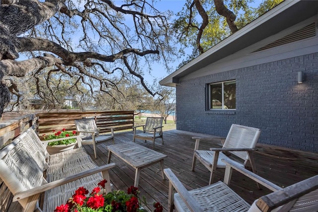 deck with outdoor lounge area