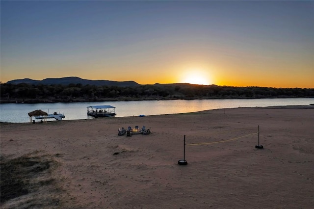 4306 River Oaks Dr, Kingsland, TX 78639 - water view featuring mountains