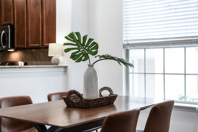 view of dining space