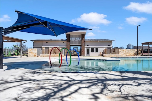 pool with fence