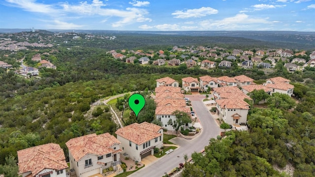 drone / aerial view featuring a residential view