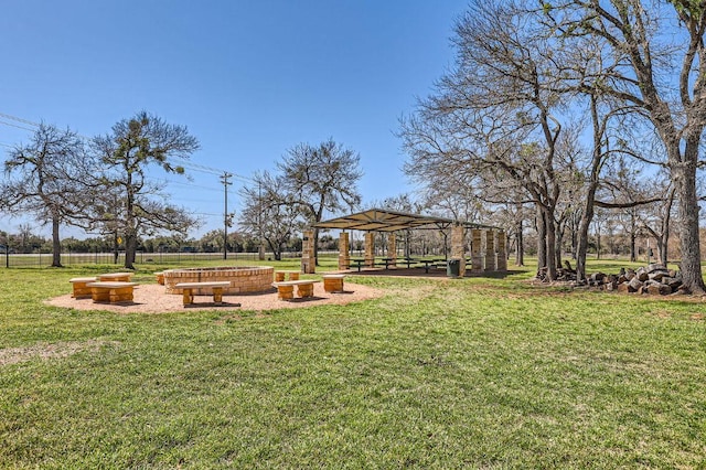 view of yard featuring a gazebo