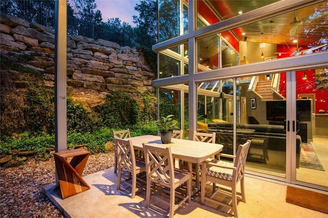 view of sunroom