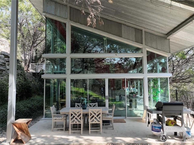 view of sunroom / solarium