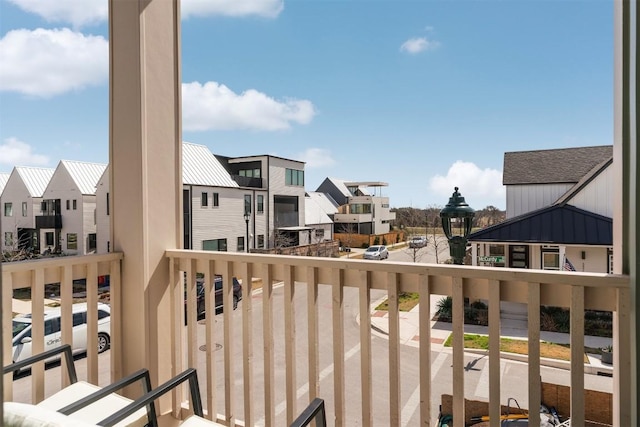 balcony with a residential view