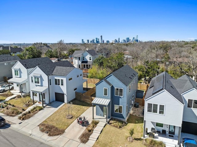 drone / aerial view featuring a residential view