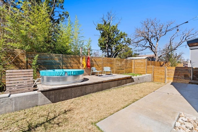 view of patio / terrace featuring a fenced backyard